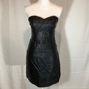 GUESS Black Faux Leather Dress - NWT